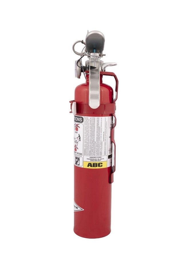 AMEREX Amerex B417T, 2.5 Pound ABC Dry Chemical Class A B C Multi-Purpose 2.5 Pound Fire Extinguisher with Wall Bracket  - Image 2