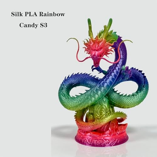 Stronghero3D PLA 3D Printer Filament,Candy Silk Rainbow S3,Glossy Multi Color PLA Filament 1.75mm,Net Weight 1kg(2.2lbs) Accuracy +/-0.05mm - Image 4