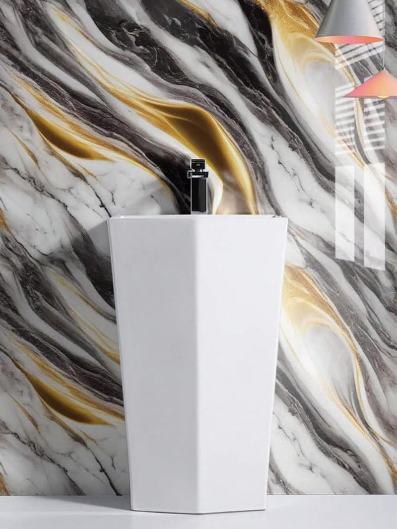 Jig-Tik 60cm x 200cm Kitchen Wallpaper | Oil-Proof & Waterproof Self-Adhesive Wall Sticker | Heat-Resistant Aluminium Backsplash Roll | Anti-Mold Kitchen Wall Covering (Pack of 1) - Image 4