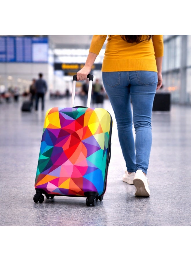 Maanys Luggage Cover Protector, Spandex Suitcase Cover | Washable, Anti-Scratch Travel Gear for 18-32 Inch Bags - Image 3