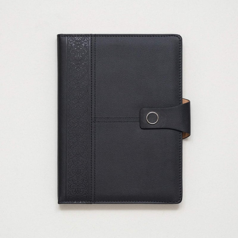 Regal A-5 PU Leather Stylish & Durable Hardcover Notebook Diary Journal with Magnetic Flap Closure and Pen Holder, 192 pages, 80 gsm (Classic Black) - Image 5