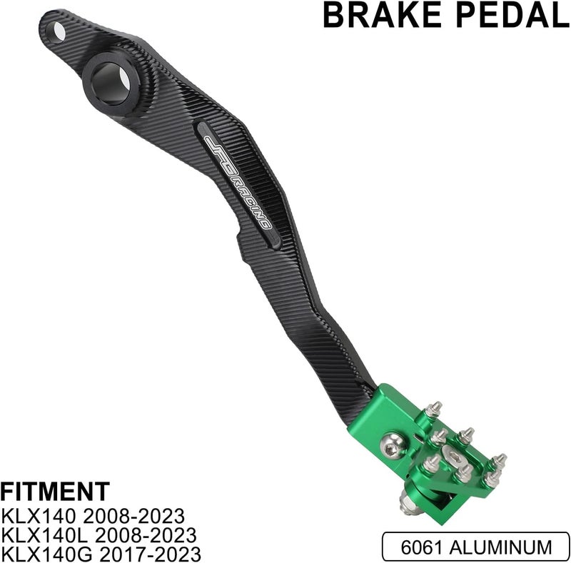 USTPO Motorcycle Rear Brake Pedal Foot Lever Foldable CNC for KLX140/140L 2008-2024 KLX140G 2017-2024 Dirt Pit Bike Green - Image 2