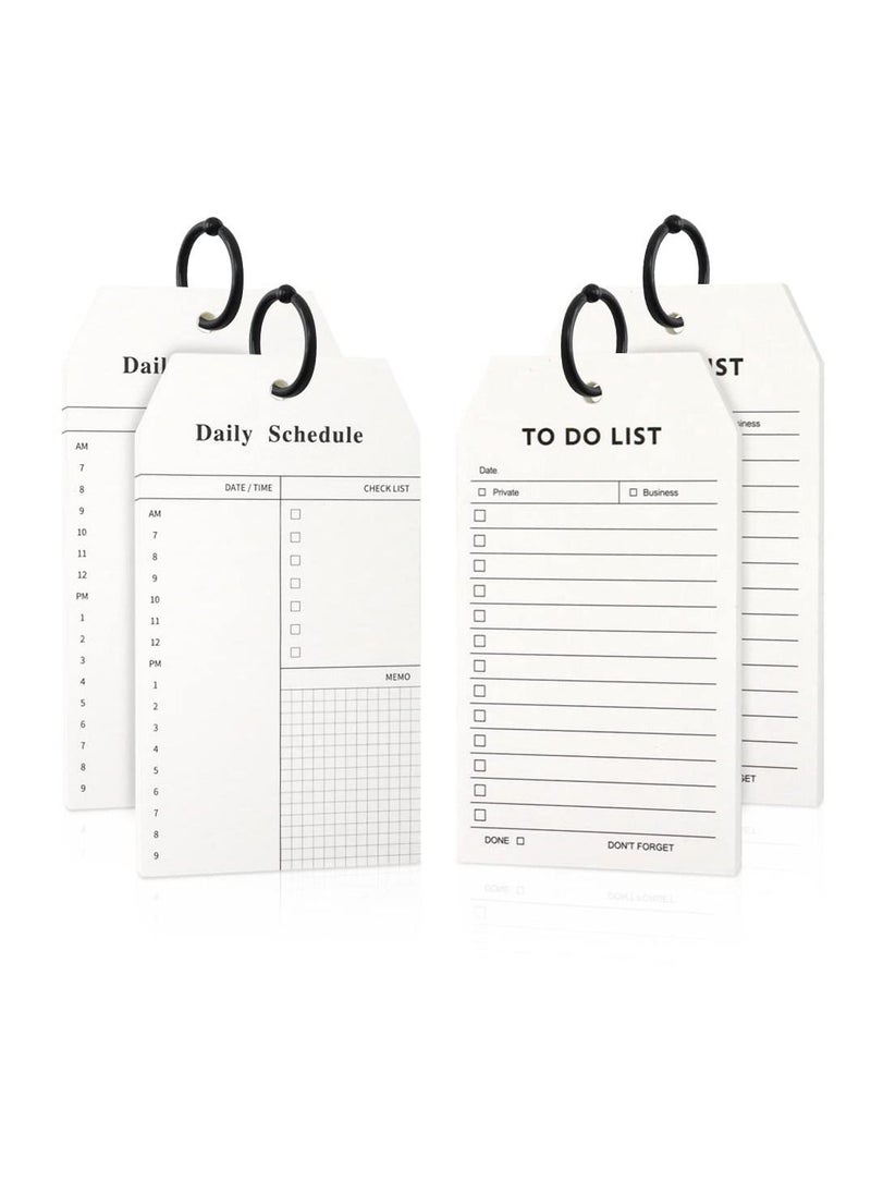 Excefore Loose Leaf Daily Planner Notepad, To Do List Notepad, Refillable Minimalist Daily Schedules, 8Pcs Loose Leaf Daily Hourly Planner, Daily Appointment Notepad, 52 Sheets Per Pad, 3.15×5.51in  - Image 1