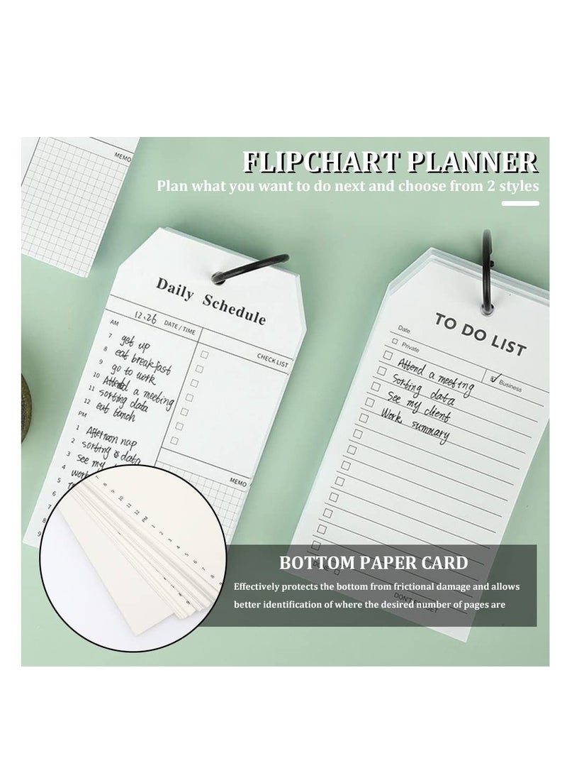 Excefore Loose Leaf Daily Planner Notepad, To Do List Notepad, Refillable Minimalist Daily Schedules, 8Pcs Loose Leaf Daily Hourly Planner, Daily Appointment Notepad, 52 Sheets Per Pad, 3.15×5.51in  - Image 5