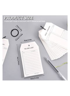 Excefore Loose Leaf Daily Planner Notepad, To Do List Notepad, Refillable Minimalist Daily Schedules, 8Pcs Loose Leaf Daily Hourly Planner, Daily Appointment Notepad, 52 Sheets Per Pad, 3.15×5.51in  - Image 3
