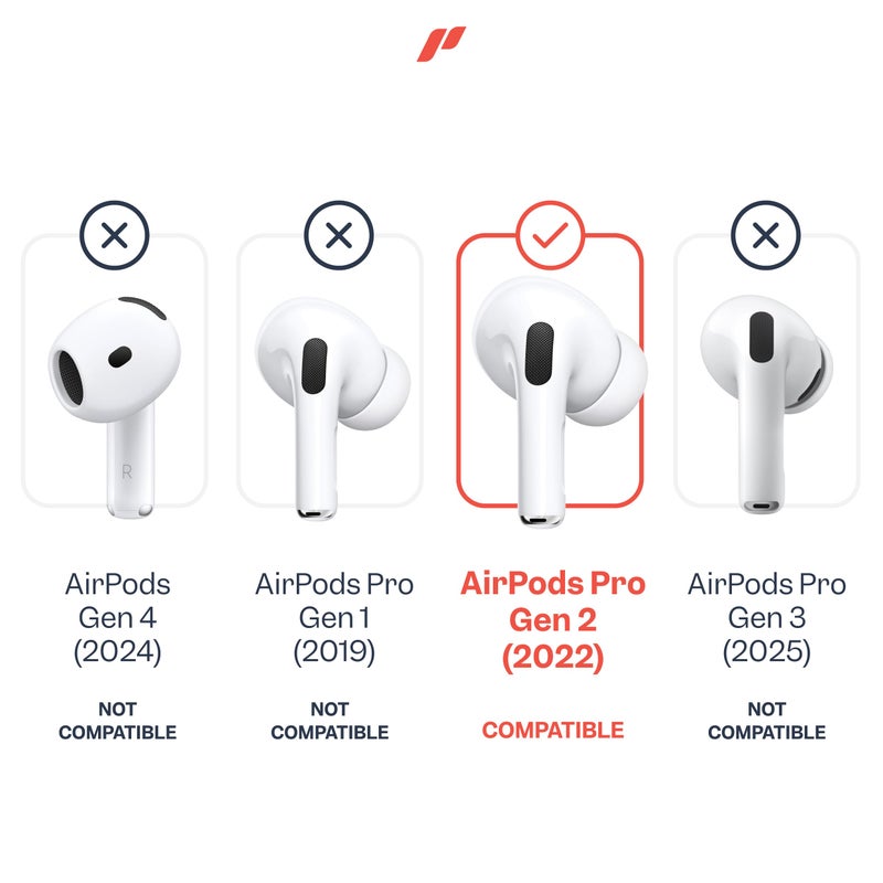 Proof Labs 4 Pairs for AirPods Pro 2 Ear Hooks Covers [Added Storage Pouch] Accessories Compatible with Apple AirPods Pro 2nd Generation (White) - Image 2