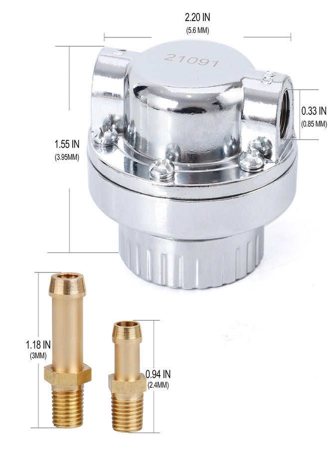Pilida 9710 Fuel Pressure Regulator Kit: Manual 5-Speed Adjustable Engine Carburetor Carb With 1/4", 5/16",3/8" Fuel Adapters - Image 5