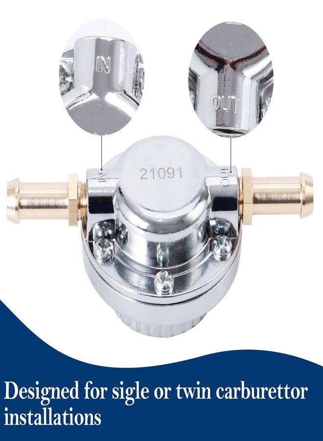 Pilida 9710 Fuel Pressure Regulator Kit: Manual 5-Speed Adjustable Engine Carburetor Carb With 1/4", 5/16",3/8" Fuel Adapters - Image 3
