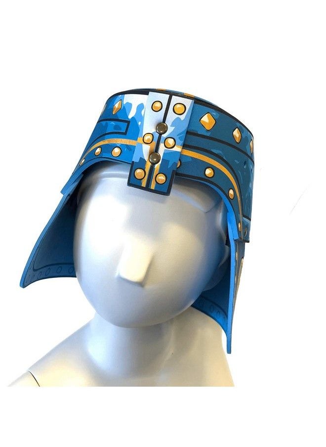 LIONTOUCH - Noble Knight Helmet Blue ; Medieval Pretend Play Toy In Foam For Children With Golden Lion Theme ; Battle Armor For Dress Up & Costumes For Kids & Toddlers - Image 1