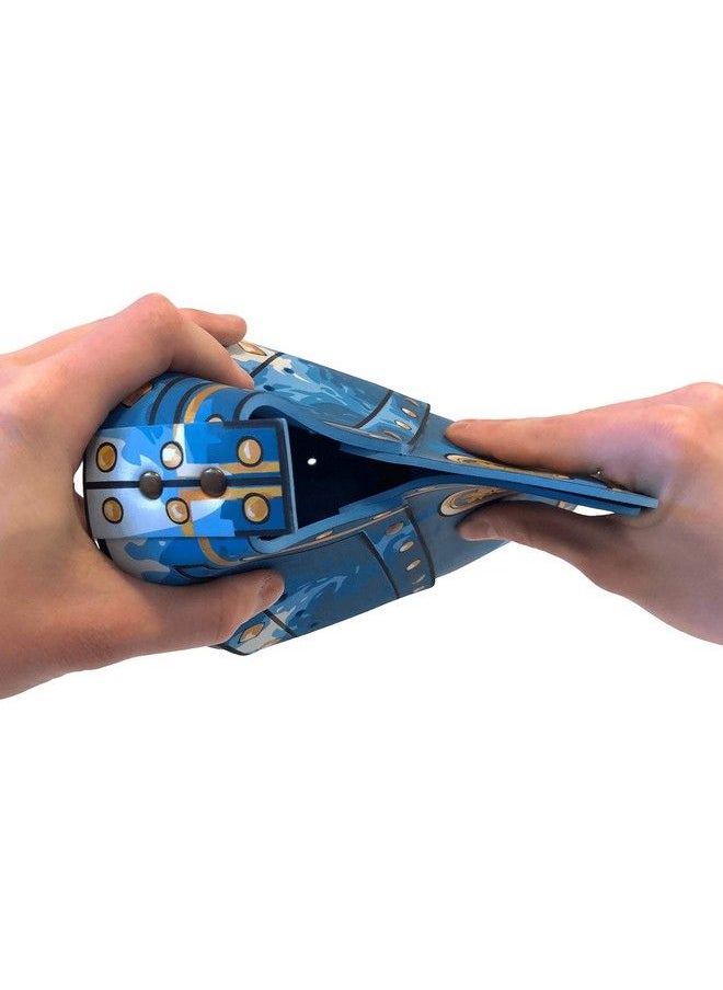 LIONTOUCH - Noble Knight Helmet Blue ; Medieval Pretend Play Toy In Foam For Children With Golden Lion Theme ; Battle Armor For Dress Up & Costumes For Kids & Toddlers - Image 1