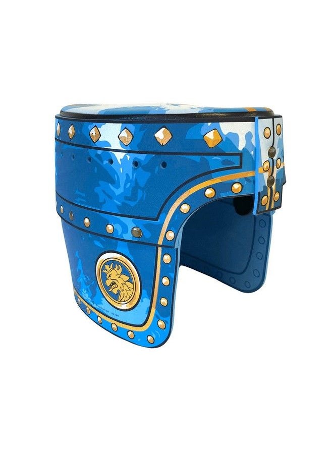 LIONTOUCH - Noble Knight Helmet Blue ; Medieval Pretend Play Toy In Foam For Children With Golden Lion Theme ; Battle Armor For Dress Up & Costumes For Kids & Toddlers - Image 1