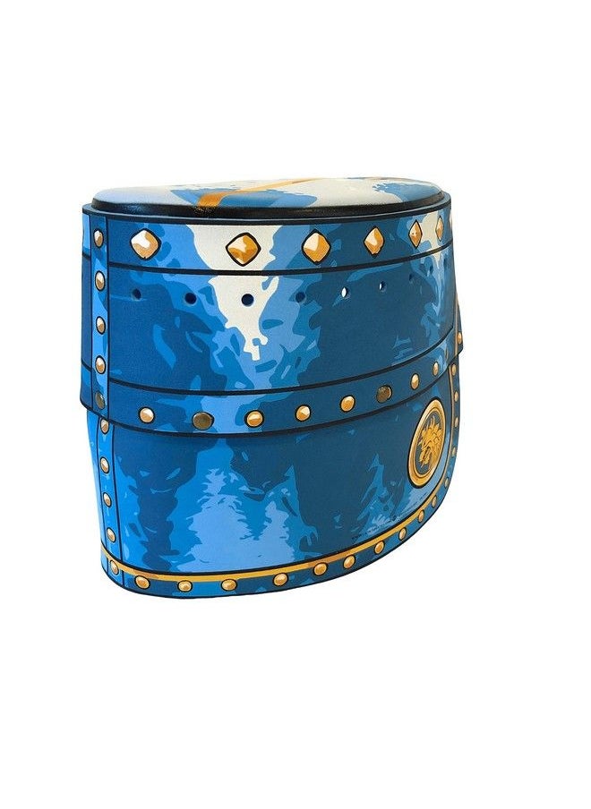 LIONTOUCH - Noble Knight Helmet Blue ; Medieval Pretend Play Toy In Foam For Children With Golden Lion Theme ; Battle Armor For Dress Up & Costumes For Kids & Toddlers - Image 1