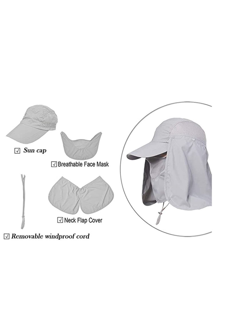 SYOSI Women Sun Hat UV Sun Protection Neck Flap Cap Summer Outdoor Sport Wide Brim Hat Free Sunscreen Sleeve for Women  Men  - Image 4