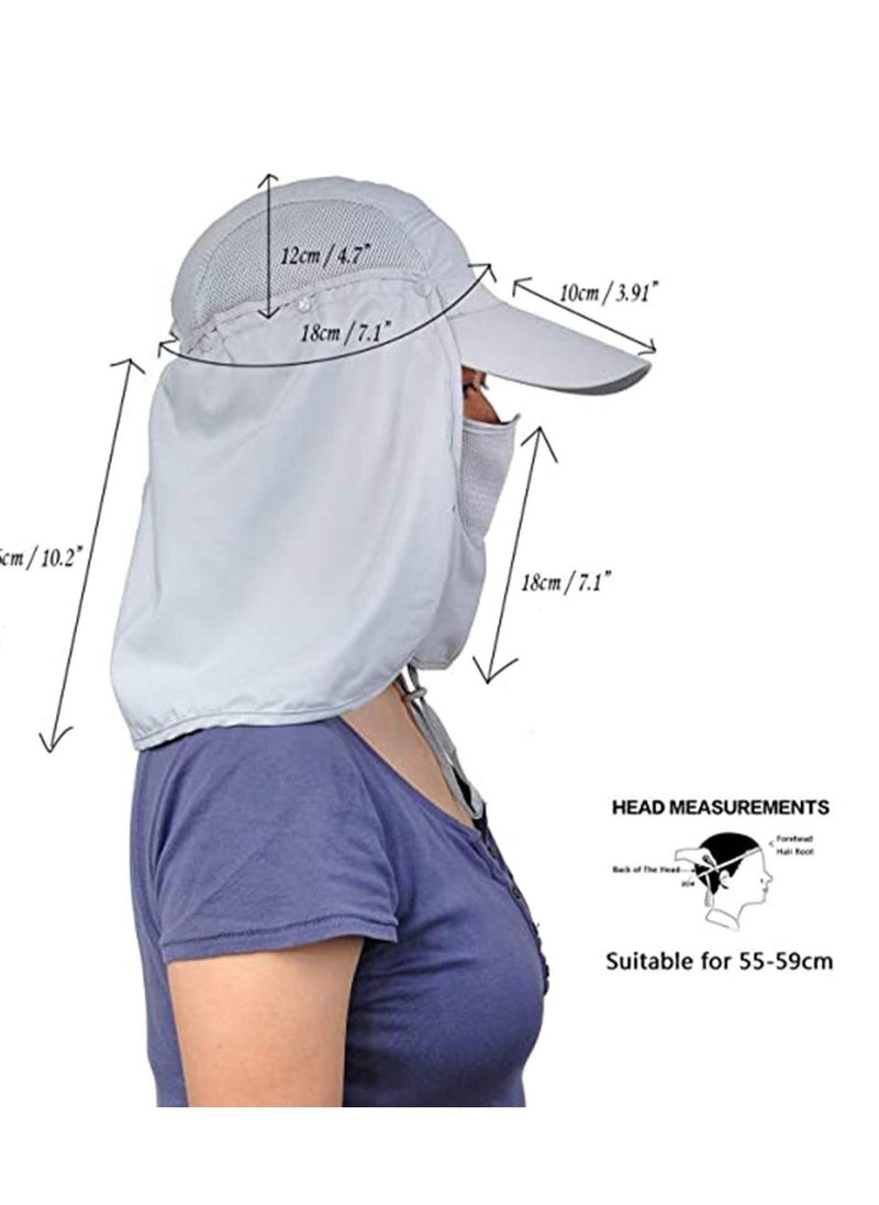 SYOSI Women Sun Hat UV Sun Protection Neck Flap Cap Summer Outdoor Sport Wide Brim Hat Free Sunscreen Sleeve for Women  Men  - Image 5