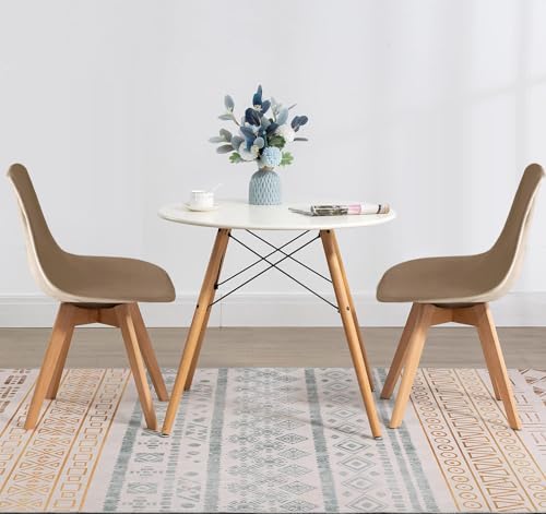 SONNACH Pack of 4 Velvet Mid Century Modern Dining Chair Covers, Armless Chair Cover,Living Room Side Chair Slipcovers (Khaki) - Image 2