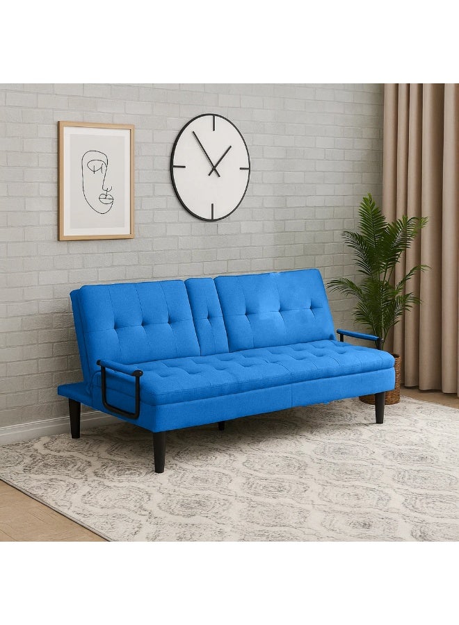 ROTAI ROTAI Casa Bellare Sofa Bed with 2-Year Warranty | Convertible Sofa Bed | Built-in Cup Holders | Premium Soft Fabric | Sturdy Base | Compact Folding Sofa | Best for for Living Room. - Image 3