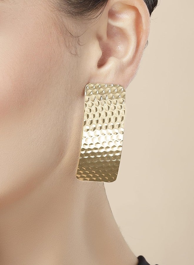 كارات كارت أقراط متدلية مطلية بالذهب من كارات كارت بتشطيب مطروق للنساء (33038949) - Image 2