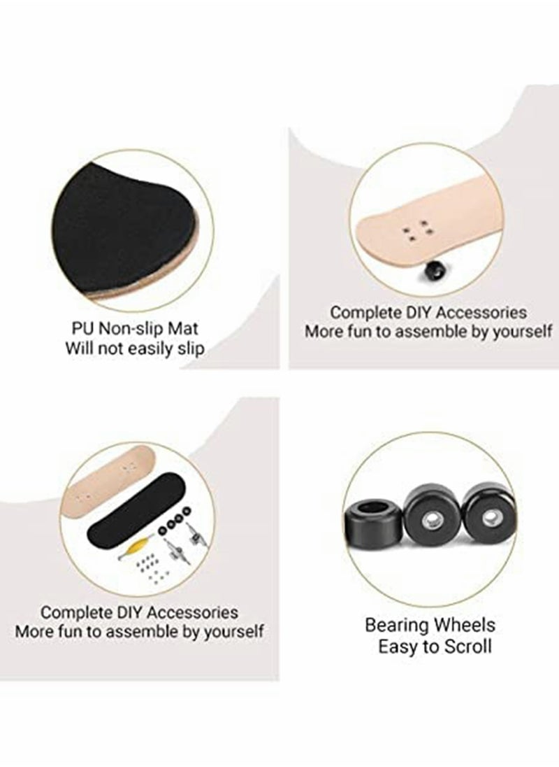 Generic - Mini Alloy Finger Skateboard Deck with Pro Tools and Anti,Slip Pad for Tricks - Image 1