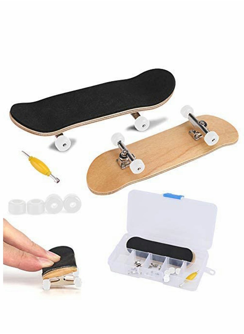 Generic - Mini Alloy Finger Skateboard Deck with Pro Tools and Anti,Slip Pad for Tricks - Image 1
