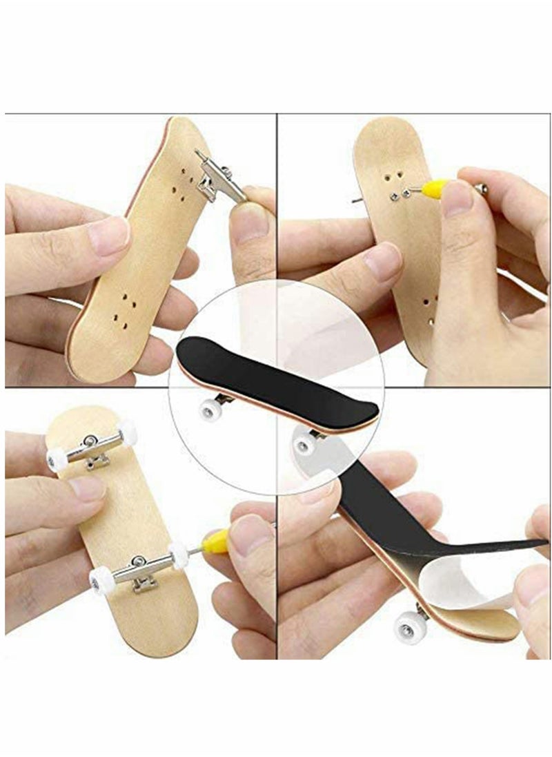 Generic - Mini Alloy Finger Skateboard Deck with Pro Tools and Anti,Slip Pad for Tricks - Image 1