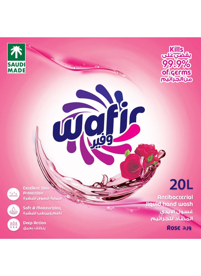 Wafir - Liquid Hand Soap Rose Scent 20 Liter Saving Gallon - Image 1