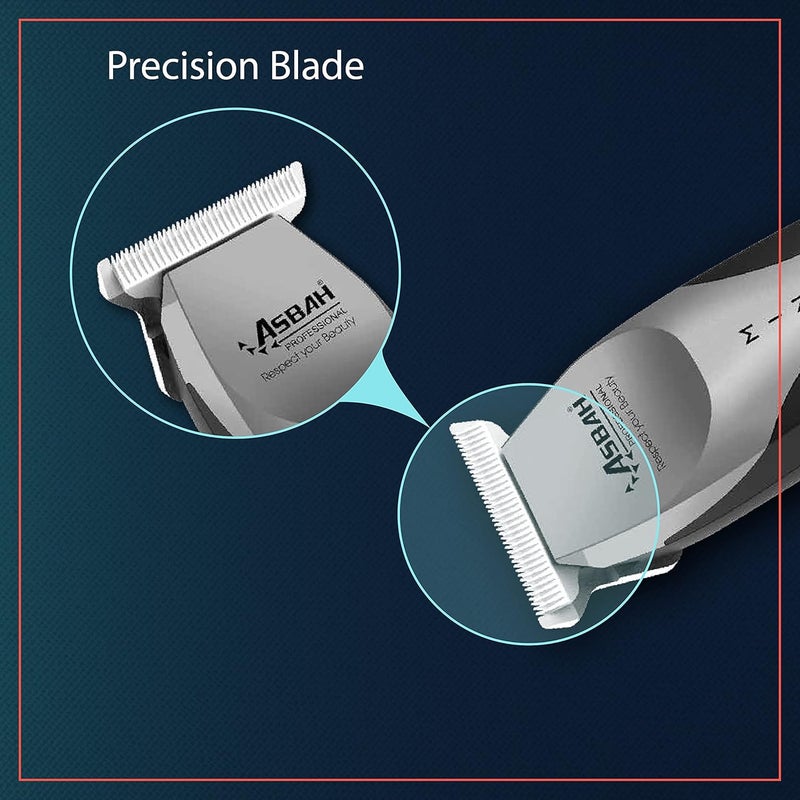 Asbah Professional Mini Iis Trimmer  Cordless Trimmer  Clipper with Guide Comb  One Year Warranty Lifetime Repair  Services Multicolor - Image 4