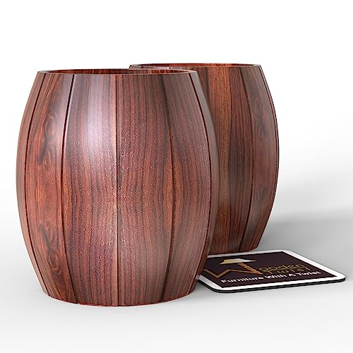 Onlineshoppee Wooden Twist Panzer Round Shaped Sheesham Wood Cutlery Holder & Spoon Holder Eco-Friendly Kitchen Organizer (Set of 2) - Image 5