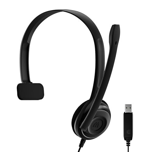 EPOS PC 7 USB Wired Headset – Lightweight Noise-Cancelling Boom Mic, Wideband Audio, Plug-and-Play USB-A, Crystal-Clear Calls for Skype, Zoom & Teams – Compatible with Windows, macOS, Chromeboo, Black - Image 1