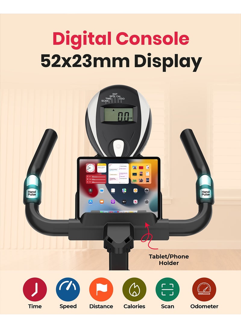 Sparnod Fitness SSB-08N Spin Bike for Home|  8 kg Heavy Flywheel | Digital Display | Heart Rate Sensor | Adjustable Seat & Handlebar | Silent Belt Drive | Carbon Steel Frame | 120 kg User Weight - Image 4
