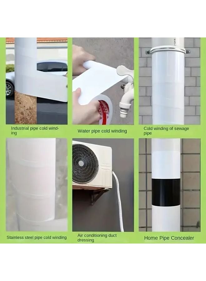 Black Heavy Duty Waterproof Tape 1.97x196.85 Inch Strong Adhesive No Residue Multipurpose - Image 5