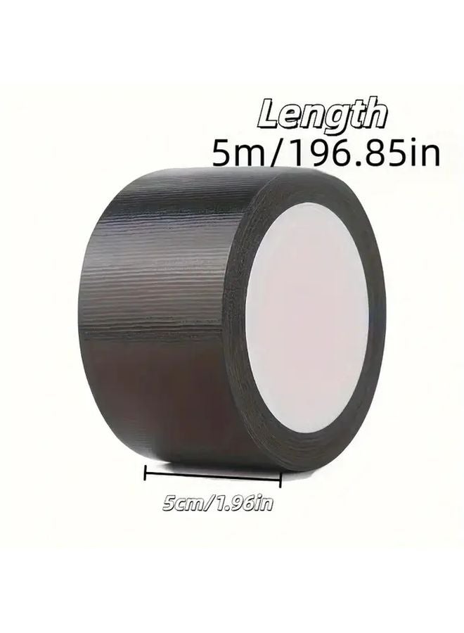 Black Heavy Duty Waterproof Tape 1.97x196.85 Inch Strong Adhesive No Residue Multipurpose - Image 1