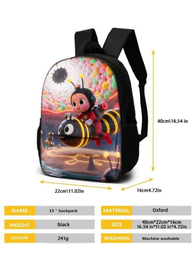 Bright Li Fire Backpack + handbag + stationery bag | Back-to-school season/holiday gift | Cartoon bag three-piece set, easy to cope with various occasions (students, children, friends' outings, mountain climbing, school, etc.) - 53 - Image 5