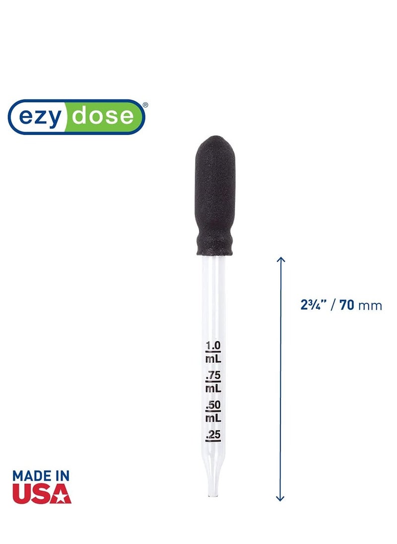 Ezy Dose - EZY DOSE Ear and Eye Medicine Dropper For Liquid & Medicine, 1mL Capacity Calibrated Glass, Deliver Correct Dose, Clear, Made in the USA, BPA Free - Image 1