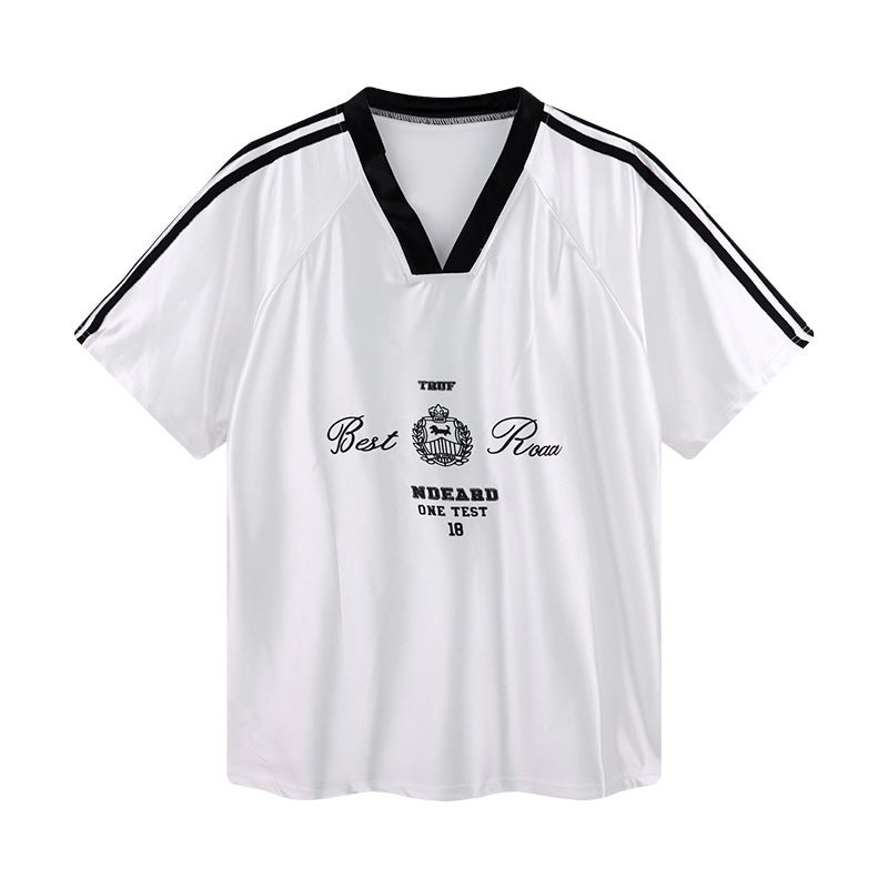 Generic American Retro Glossy Motorcycle Sports Jersey Loose Casual Unisex Summer Breathable Basketball Fashion Brand Top Shirt Silver