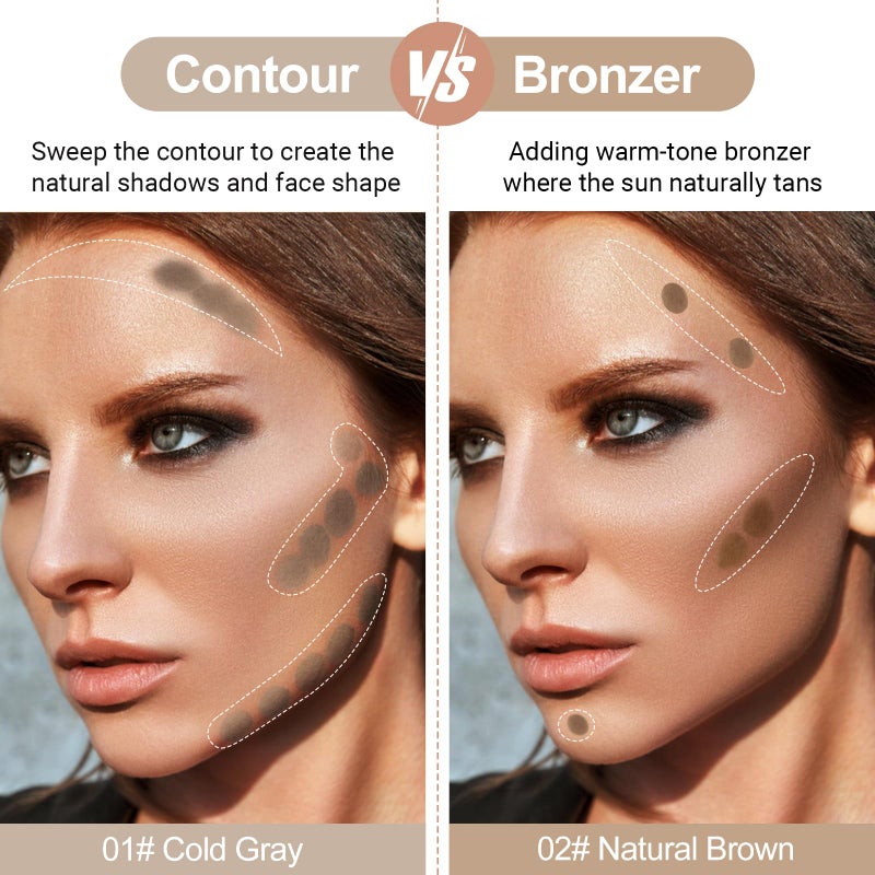 Erinde Cool Toned Liquid Contour Stick â€“ Cold Grey Cream Bronzer for Sculpted Look, Lightweight Blendable Matte Finish, Long Lasting Liquid Contouring Makeup, Vegan & Cruelty-Free, 102 - Image 4