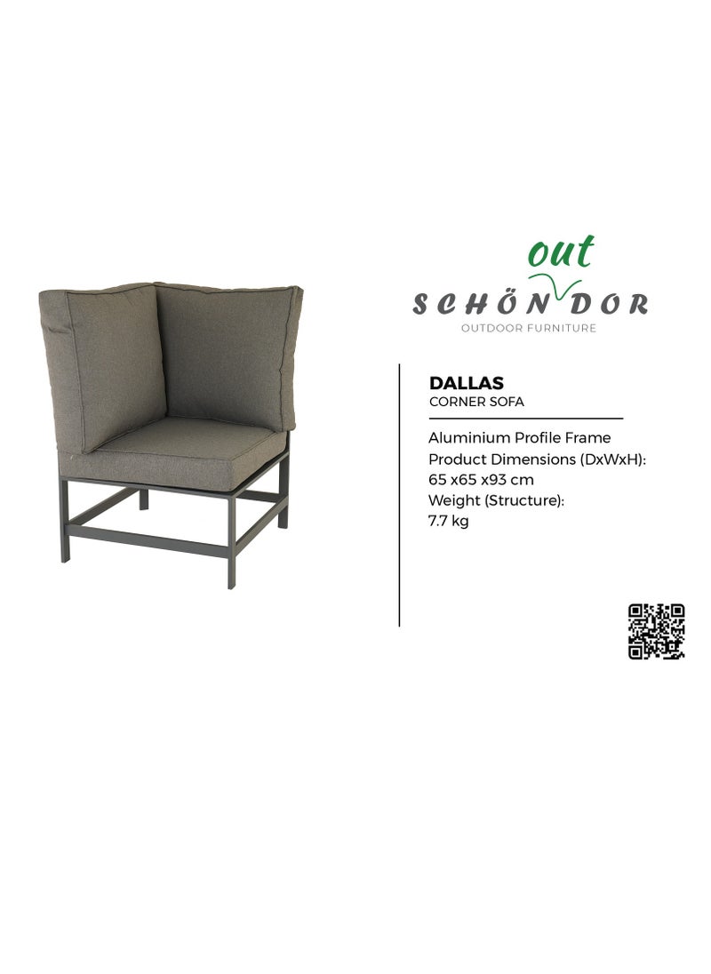 Schondor Furniture - Dallas Sofa Set | With Center Table | Outdoor Dining | Outdoor Furniture | Patio | Garden | Backyard | Made in Aluminum Cast | Built to Last | Weather Resistance - Image 1
