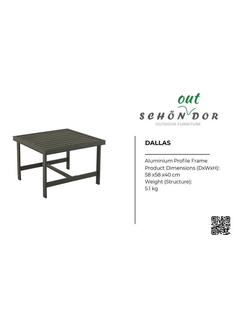 Schondor Furniture - Dallas Sofa Set | With Center Table | Outdoor Dining | Outdoor Furniture | Patio | Garden | Backyard | Made in Aluminum Cast | Built to Last | Weather Resistance - Image 1