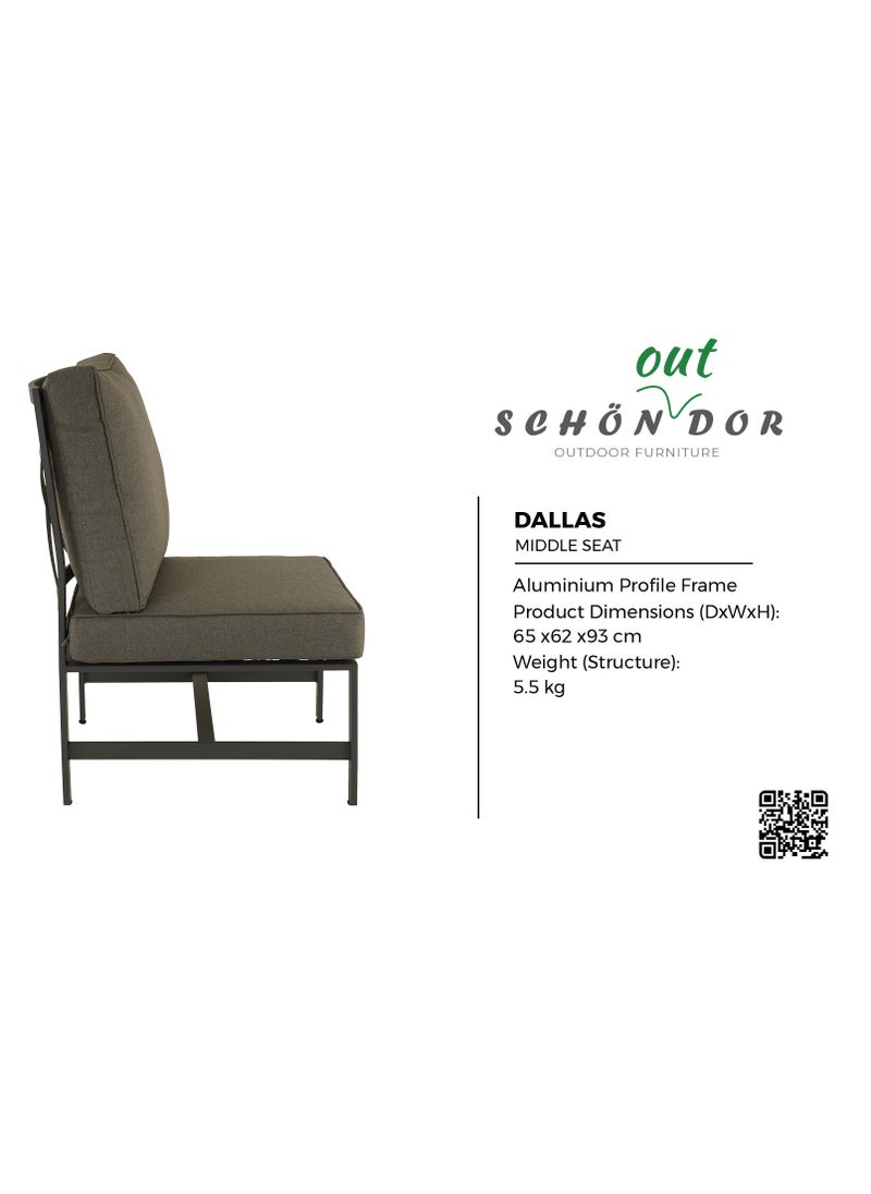 Schondor Furniture - Dallas Sofa Set | With Center Table | Outdoor Dining | Outdoor Furniture | Patio | Garden | Backyard | Made in Aluminum Cast | Built to Last | Weather Resistance - Image 1