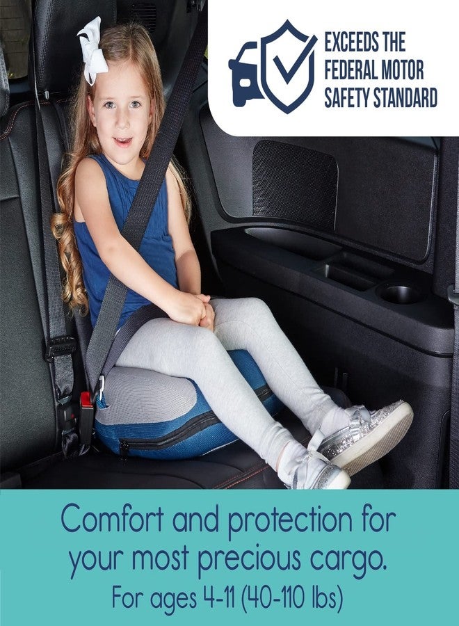 Hiccapop UberBoost Inflatable Booster Car Seat | Travel Booster Car Seat | Portable Booster Seat for Toddlers, Kids, Child (Navy/Gray) - Image 2