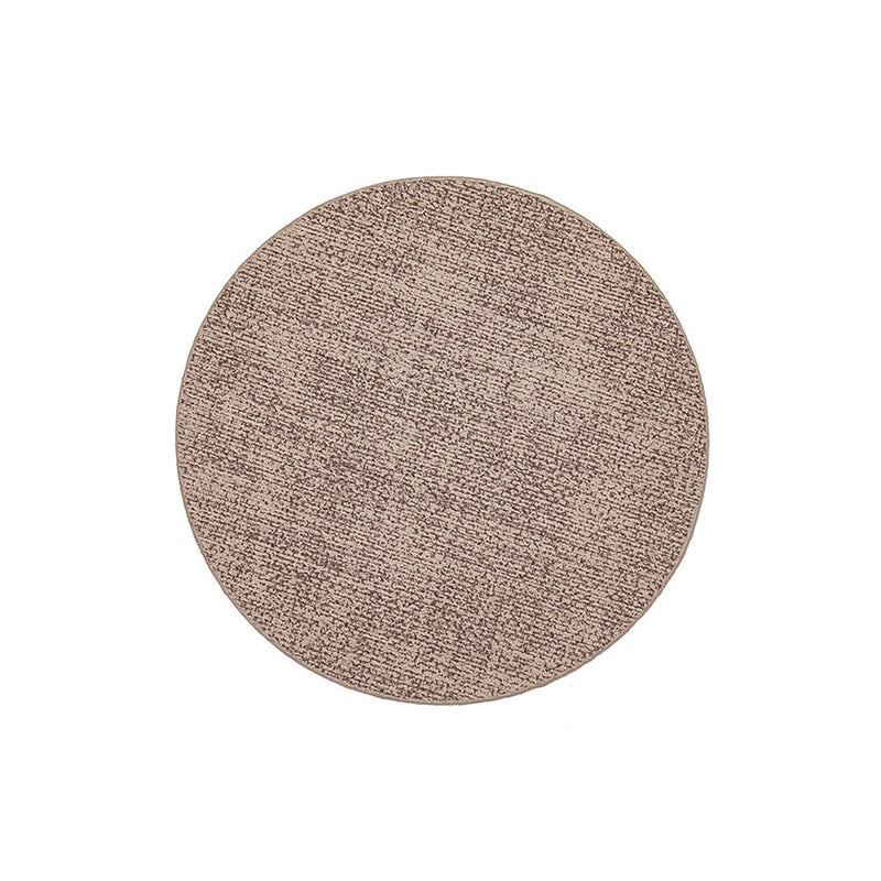 Cross-border Simple European Cloth Coaster Round Plate Mat Hotel Creative Insulation Plate Mat Leather Coaster Tea Mat Apricot