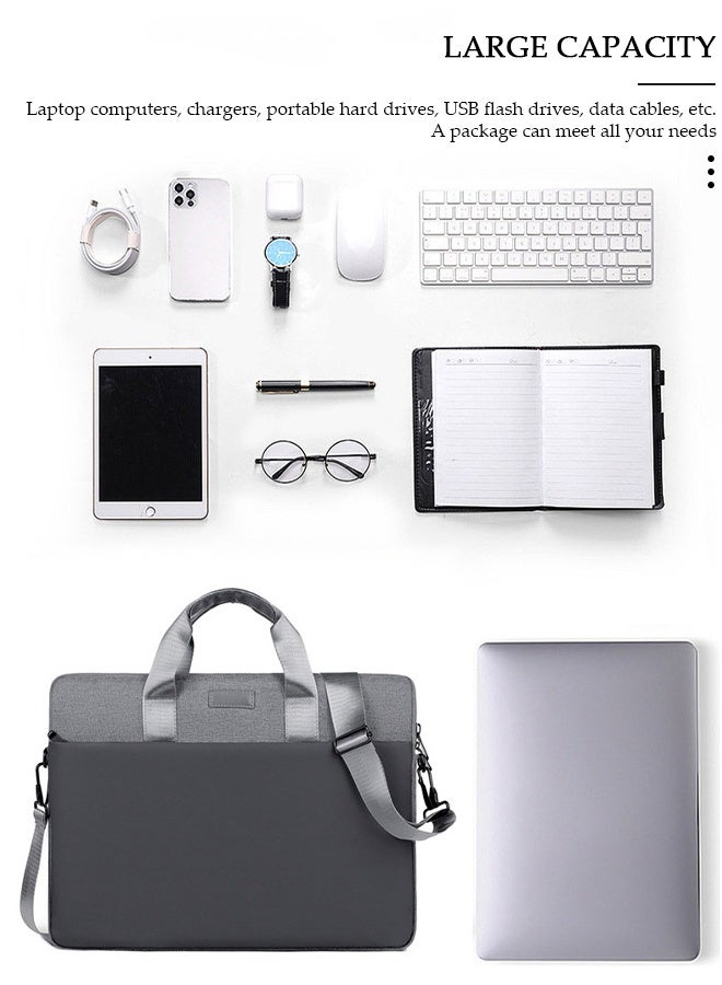 DUNISO 15.6 Inch Laptop Bag with Pocket, Handbag Computer Case for Waterproof Briefcase,Durable Computer Carrying Case with Telescopic Handle, Tablet Bag, Portable Laptop Sleeve Case, Casual Laptop Bag for Men and Women Work Office - Image 5