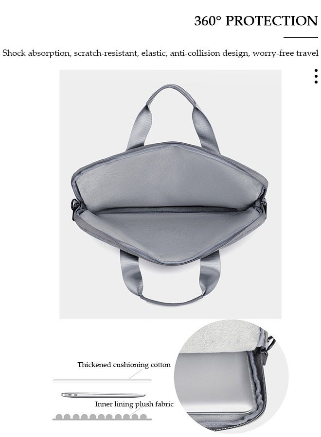 DUNISO 15.6 Inch Laptop Bag with Pocket, Handbag Computer Case for Waterproof Briefcase,Durable Computer Carrying Case with Telescopic Handle, Tablet Bag, Portable Laptop Sleeve Case, Casual Laptop Bag for Men and Women Work Office - Image 3