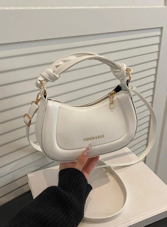 تايك تو White Shoulder Bag with Dual Handle