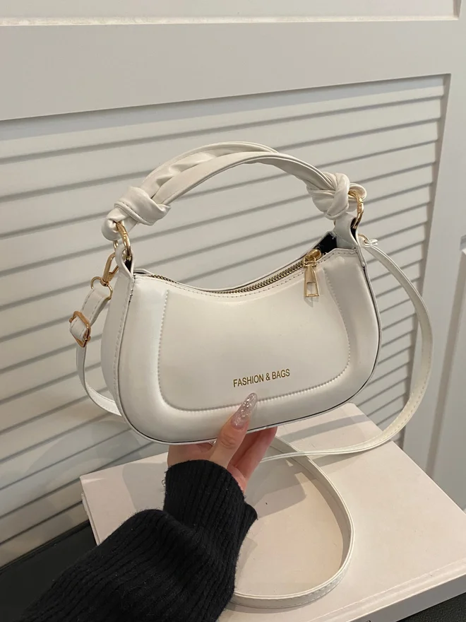Styli  White Shoulder Bag with Dual Handle for Women | Best Price UAE