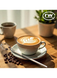 Rattleware Rattleware 10.5” Long-Handle Silver Espresso Round Coffee Whisk – Designed for perfect coffee distribution with a stainless-steel , ideal as a coffee whisk, long handle whisk, and espresso stirrer  - Image 5