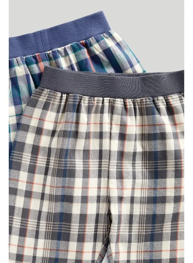 mothercare Dinosaur Check Pyjamas - 2 Pack
