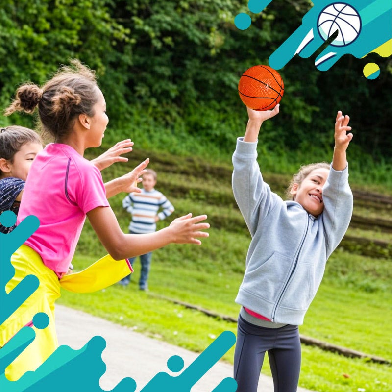 Shindel 6PCS Mini Basketballs, 4.7 inches Inflatable Rubber Basketballs with Pump for Mini Hoop for Kids Indoor Outdoor Play - Image 4