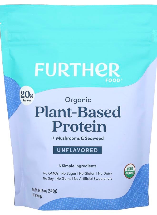 Further Food Organic Plant-Based Protein + Mushrooms & Seaweed Unflavored 19.05 oz (540 g) 