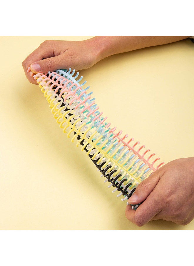 Kw-trio 10pcs Plastic 30-Hole Loose Leaf Binders Ring Binding Spines Combs 85 Sheets Capacity for DIY Paper Notebook Album Office School Supplies  - Image 2