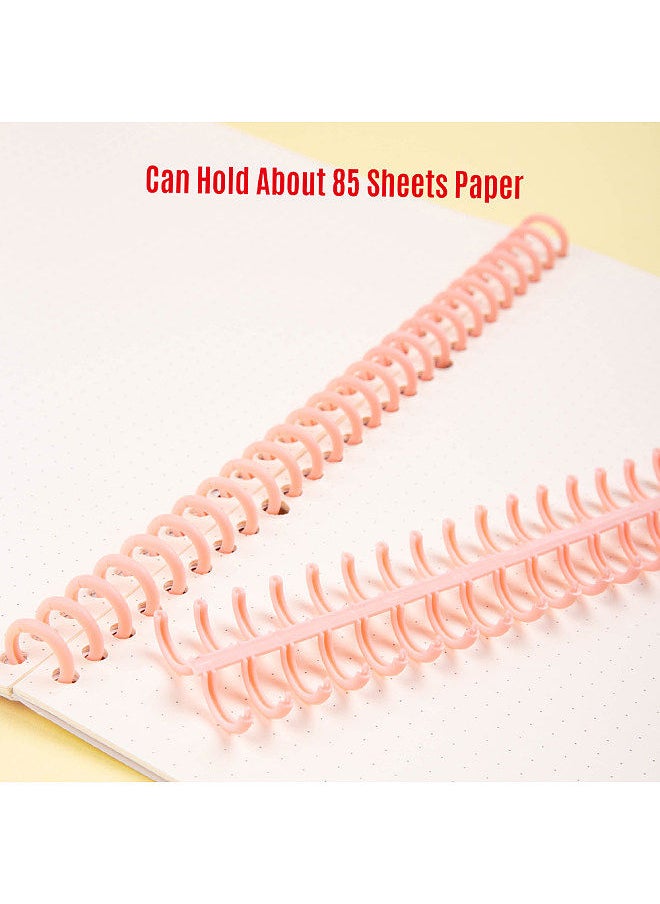 Kw-trio 10pcs Plastic 30-Hole Loose Leaf Binders Ring Binding Spines Combs 85 Sheets Capacity for DIY Paper Notebook Album Office School Supplies  - Image 3